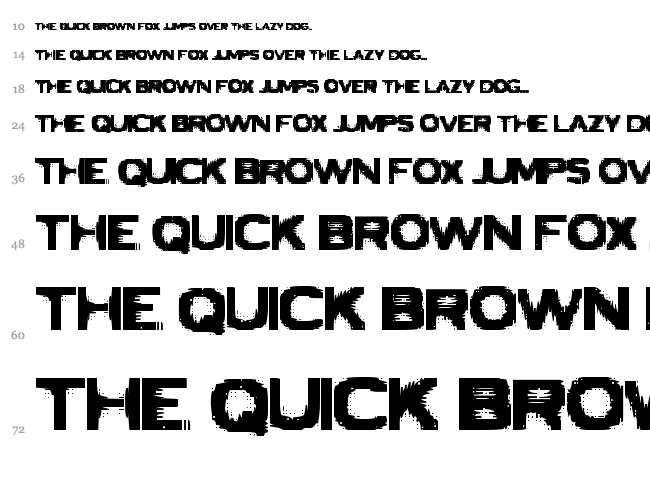 VTC Bad Luck font waterfall